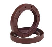 2 pezzi Paraolio per albero FKM TC Diametro albero 18 mm Diametro esterno 30 mm Spessore 6 mm Doppio labbro rivestito in gomma fluorurata con molla, FKM 18x30x6mm