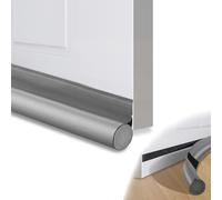 2 Pezzi Paraspifferi Sottoporta 90cm,Paraspifferi Porta Ingresso per Parabrezza Antipolvere,Facile da Pulire PU (Grigio)
