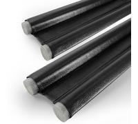 2 Pezzi Paraspifferi Sottoporta per Porte Blindate e Porte Interne, Guarnizione Porta Doppio, per Polvere, Antivento, Isolamento Acustico - 96 cm (Nero)
