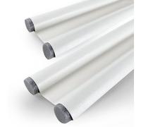 2 Pezzi Paraspifferi Sottoporta per Porte Blindate e Porte Interne | Guarnizione Porta Doppio, per Polvere, Antivento, Isolamento Acustico - 96 cm (Bianco)