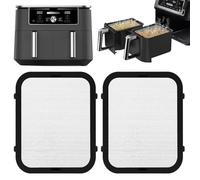 2 Pezzi Paraspruzzi in acciaio inox a maglia fine per Ninja AF400EU/AF451EU, accessorio per friggitrice ad aria calda per Ninja AF400EU/AF451EU con esterno in silicone