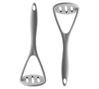 2 Pezzi Passapatate Manuale in Acciaio Inox Manico lungo Silicone | Cavolfiore e Fagioli, Uso una Mano, Manutenzione Facile, per Cucina e Svezzamento