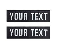 2 pezzi Patch di nome personalizzato, Etichette con nome ricamate personalizzate, con gancio/Stirare, distintivi con nome Rider Rocker, toppe tattiche per uniformi, camicie e giacche da lavoro (Black)