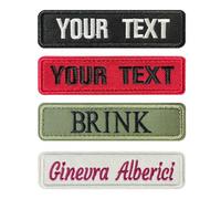 2 Pezzi Patch Personalizzate, Ricamato Vestiti Termoadesivi Toppe con Numero Nome, Ferro da Stiro o da Cucire o Gancio Patch Etichette per Giubbotti Zaino le Uniformi Pantaloni