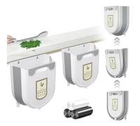 2 Pezzi Pattumiera da Appendere Cucina-10L+6L, Pattumiera Pieghevole Salvaspazio, Appeso Pattumiera Cucina con 60 Pezzi Sacchetti Della Spazzatura per Cucina Bagno Camera da Letto Campeggio Ufficio