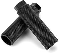 2 Pezzi, Pedali BMX in Lega di Alluminio,Antiscivolo e Resistenti, Adatti per BMX, Mountain Bike e Bici da Strada, Poggiapiedi Acrobatici, Facili da Installare, Nero
