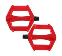 2 Pezzi Pedali per Bici da Montagna, Plastica e Ferro Rosso | Ricambio per Biciclette Infantili, Uso in Parchi e Strade Cittadine, Comfort di Guida, per Ragazze