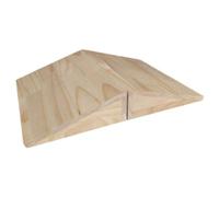 2 Pezzi Pedana Inclinata in Pino Massello Stabile Balance Board in Legno Resistente per Riscaldamento, Stretching