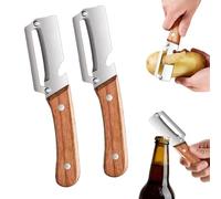 2 Pezzi Pelapatate Multifunzionale, Pelapatate Cucina Professionale Multifunzione 2 in 1, Pelapatate Multifunzione per Cucina con Apribottiglie, per verdure, frutta (2pcs)