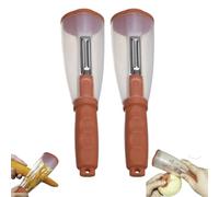 2 pezzi Pelas Patate E Verdure, Pelapatate Acciaio Inossidabile Con Contenitore, Coltello Pelapatate Con Scatola Portaoggetti, Sbuccia Patate Con Manico Ergonomico, Per Frutta,carotes,Cetrioli(Rosso)