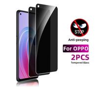 2 pezzi Pellicola protettiva in vetro temperato, anti-sbirciatura, anti-graffio, superficie liscia, rivestimento anti-olio, facile installazione, protezione della privacy, compatibile con OPPO, regalo