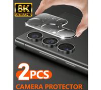 2 pezzi Pellicola protettiva per obiettivo fotocamera, compatibile con smartphone Galaxy - Vetro temperato durezza 9H, resistente ai graffi, compatibile con custodie per telefono - Protettore schermo 