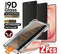 2 pezzi Pellicola protettiva per schermo di telefono Android, anti-spia, frontale HD e privacy laterale, durezza 9H, anti-graffio, rivestimento anti-olio, anti-impronta digitale, impermeabile, anti-un