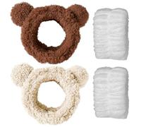 2 Pezzi Peluche E 1 Paio Di Cinturini Da Polso, Fascia Grafica, Fascia Elastica, Fascia Assorbente, Accessori Per Il Lavaggio Del Viso.