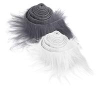 2 Pezzi Peluche Tessuto in Pelliccia Sintetica Strisce Pretagliate 5 × 150 cm Pelliccia Soffice Artigianale per Barba Nana Capelli di Babbo Barba per Gnomi Natale Costume Cosplay Artigianale Fai Da Te