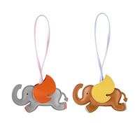2 Pezzi Pendanti Di Elefanti Cartone Animato, Ciondoli In Pelle Pu, Pendenti A Borse, Pendenti Decorativi Carini E Pendenti Di Animali Creativi.