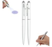 2 pezzi penna a sfera invisibile che scompare con inchiostro UV penna a sfera con inchiostro invisibile inchiostro segreto penna a sfera magica invisibile penna a sfera bomboniere per
