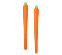 2 pezzi Penna Gel Carota in Silicone, Portatile, per Scuola e ufficio | Design Carino e Creativo, Impugnatura Comoda, Adatta a Destrimani e Mancini, Arancia