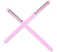 2 Pezzi Penna per Punti Nail Art per Manicure, Plastica Rosa | Uso Professionale o Domestico, Strumento per Decorazione Unghie, Applicazione di Pietre Decorative, Adatto anche Occhiali