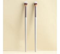 2 pezzi Pennelli per trucco in legno classici e portatili, riutilizzabili, per applicare cosmetici, cipria per il viso, trucco, sopracciglia, ombretto, spazzola per ciglia, ideali come omaggio Legno