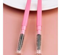 2 pezzi Pennello per sopracciglia a spirale portatile, pettine per ciglie, matita per labbra, pennello per eyeliner sottile, pennello per labbra, mini pennelli con copertura antipolvere, pennello per 