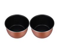 2 Pezzi Pentola Interna Antiaderente per Riso 5l | Rivestimento Antiaderente, Struttura Rinforzata e Ritenzione Termica, Ricambio per Cottura Quotidiana