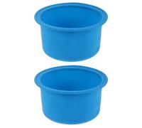 2 Pezzi Pentola per Fusione di Cera Rivestimento in Silicone Blu | Ciotola Interna Riutilizzabile, Pulizia Semplice e Rimozione Facile, per Maschere Fai da Te