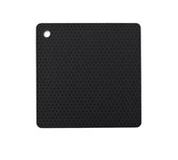 2 pezzi pentole da cucina tappetino resistente al calore multiuso cose antiscivolo pad presina sottopentola tappetini for padelle calde sottobicchieri piatti set Per Stoviglie E Cucina(Black,Square)