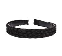 2 pezzi per capelli intrecciati, fascia intrecciata con denti, fascia per capelli, fascia intrecciata, accessori per capelli, accessori per donne, larghezza 1,8 cm, colore nero