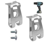 2 Pezzi per Clip da Cintura Makita, Gancio da Cintura per Trapano Elettrico, con Viti Clip, Clip per Cintura In Acciaio Inossidabile, Compatibili con DF330 DT01 DDF482 DHP482 XDT14 XPH10 12V 18V