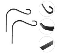 2 pezzi per gancio pianta in ferro rustico gancio gancio di lanterna (nero)