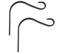 2 pezzi per gancio pianta in ferro rustico gancio gancio di lanterna (nero)