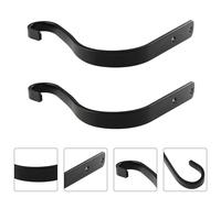 2 pezzi per gancio pianta in ferro rustico gancio gancio di lanterna (nero)