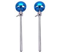 2 pezzi per grancassa pedale battitore in alluminio testa percussioni parti accessorie, blu