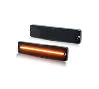2 Pezzi Per Jeep Per Wrangler YJ 1987-1995 Lente Affumicata LED Indicatore Laterale Lampada Ambra Lato Anteriore Parafango Riflettore Luci Indicatore indicatori direzione(Smoked Lens Amber)