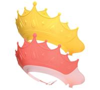 2 pezzi per la doccia per bambini a forma di corona regolabile a forma di corona per capelli scudo impermeabile viscere da bagno leggero per bambini in facile per