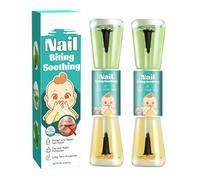 2 pezzi per la masticazione delle unghie per bambini, succhiare il pollice, smalto senza bite, sapore amaro, naturale anti-masticazione delle unghie, previene succhiare il pollice, blocca la