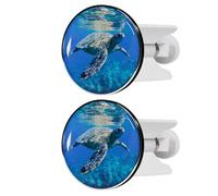 2 pezzi per lavabo universale, 40 mm tappo per lavabo, tappo di scarico, tappo per lavabo regolabile, tappo per lavello universale, per lavabi da bagno - Bianco, tartaruga marina