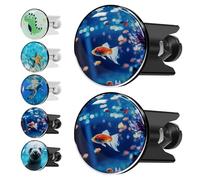 2 pezzi per lavabo universale, 40 mm tappo per lavabo, tappo di scarico, tappo per lavabo regolabile, tappo per lavello universale, per lavabi da bagno - Nero, Pesce rosso