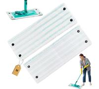 2 Pezzi per Leifheit Clean Twist M Micro Duo Mocio Panni per Pulizia Microfibra 33x15cm Kit, per Leifheit Clean Twist M Micro Duo Panno, per Forte Decontaminazione, Tutti i Pavimenti