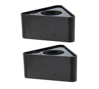 2 Pezzi per Microfono Supporto Triangolare ABS Nero per Interviste | Apertura Interna 2cm, Spugne Interne e Superfici Lisce, per Reportage e Podcasting, Colore Nero