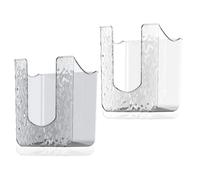 2 pezzi per salviettine umidificate, supporto da parete, dispenser per salviettine umidificate, contenitore autoadesivo per bagno, cucina (bianco, grigio)