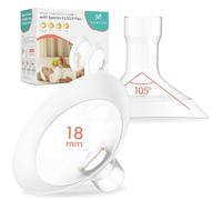 2 Pezzi per seno da 18 mm in materiale morbido per tiralatte Medela, bordo Softflex ad ampio angolo di 105°, specifiche per Medela Pump in Style, Symphony, Freestyle, Sonata, Maxflow, Signature Pro
