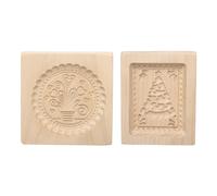 2 pezzi per stampo in legno intagliato a vaso floreale