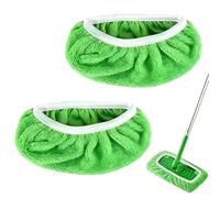 2 pezzi per swiffer bagnato tovaglioli,tovaglioli in microfibra riutilizzabili,moppy lavabile per uso bagnato e secco,25,4x11,5cm,per la pulizia di pavimenti duri, pavimenti in legno