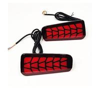 2 pezzi per Toyota Vellfire 2016 2017 2018 Alphard fendinebbia posteriore paraurti luce freno automatico di svolta per riflettore segnale(Rosso)
