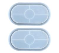 2 pezzi per vassoio ovale creativo stampo in silicone stampo in resina epossidica cristallo stampo da tavolo scatola portaoggetti fatta a mano M resina siliconica stampi per colata per gioielli