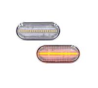 2 Pezzi Per VW Per Bora Per Golf 3 4 Per Passat 3BG Polo SB6 Led Indicatore Laterale Dinamico Indicatore Direzione indicatori direzione(Clear Lens Dynamic)
