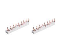2 Pezzi Pettine Alimentazione Per Collegamento Quadro Elettrico, 4P 12 PIN 210mm, Barra Collettrice per Interruttori Magnetotermici e Differenziali, BusBar Modulare 63A