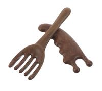 2 Pezzi Pettine Massaggiante in Legno di Sandalo Coffee | Set a Due Pezzi, Stimola i Punti del Capo, Aroma Delicato, Resistente ai Danni, Uso Domestico e Salone
